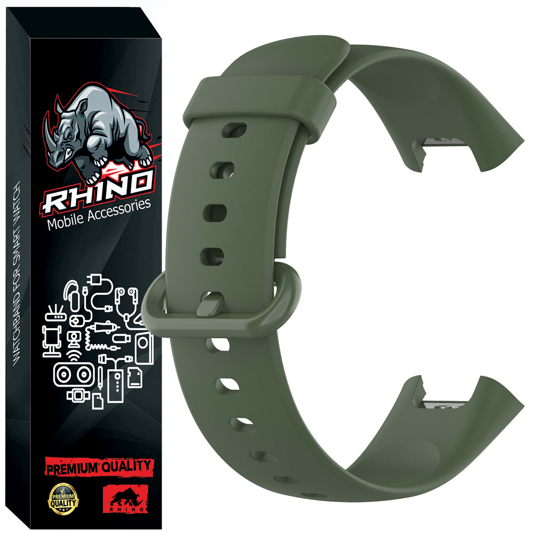 بند راینو مدل Silicon مناسب برای ساعت هوشمند شیائومی Redmi Watch 2 Lite