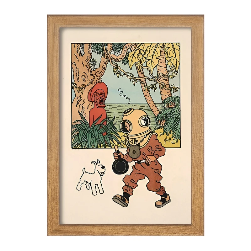 تابلو خندالو مدل تن تن (Tintin) کد F10335