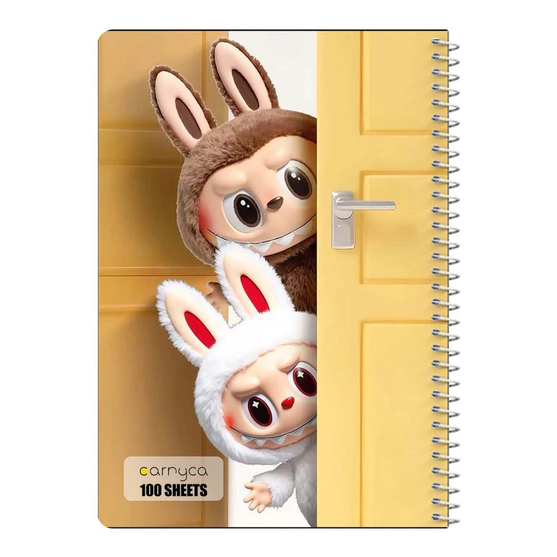 دفتر مشق 100 برگ سیمی کارنیکا طرح لابوبو Labubu کد 50725
