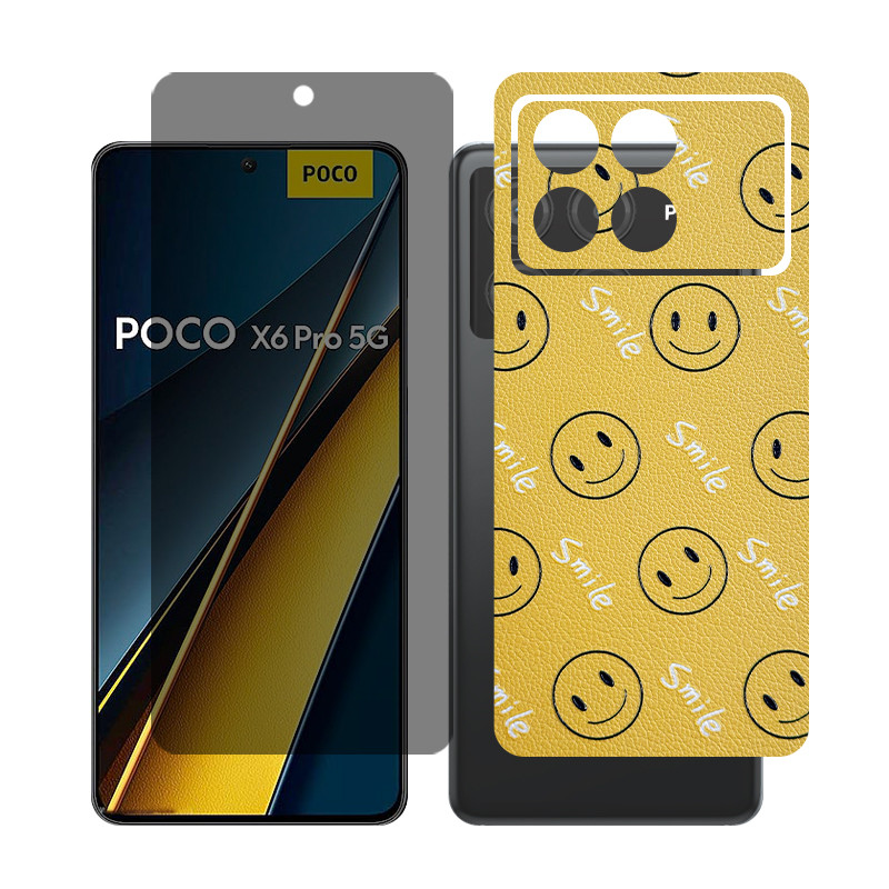 محافظ صفحه نمایش حریم شخصی گلس مدل Together مناسب برای گوشی موبایل شیائومی Poco X6 Pro به همراه برچسب پوششی