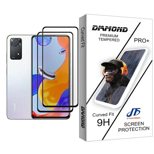محافظ صفحه نمایش جی اف مدل Diamond Glass MIX002 مناسب برای گوشی موبایل شیائومی Redmi Note 11 Pro بسته دو عددی