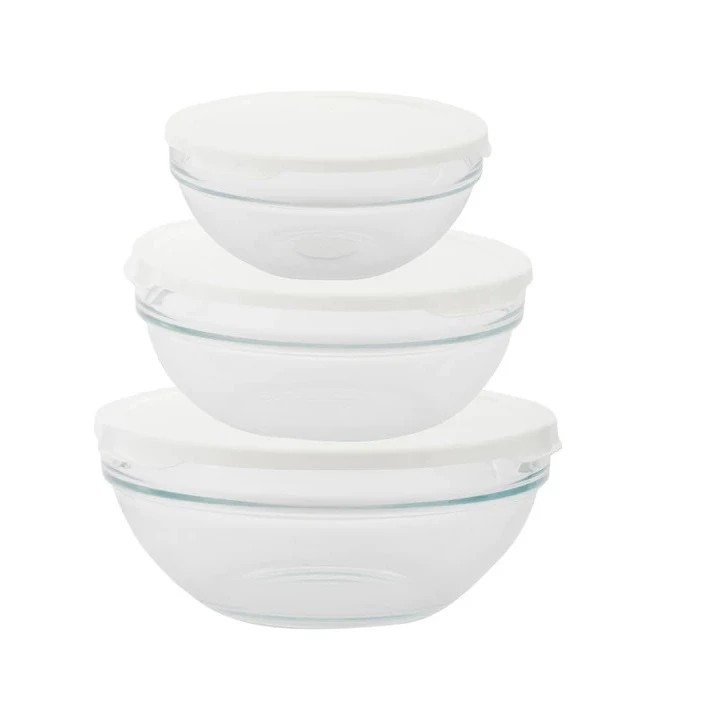 ظرف نگهدارنده پاشاباغچه مدل Mixing Bowl with Lid کد 97314 بسته سه عددی 