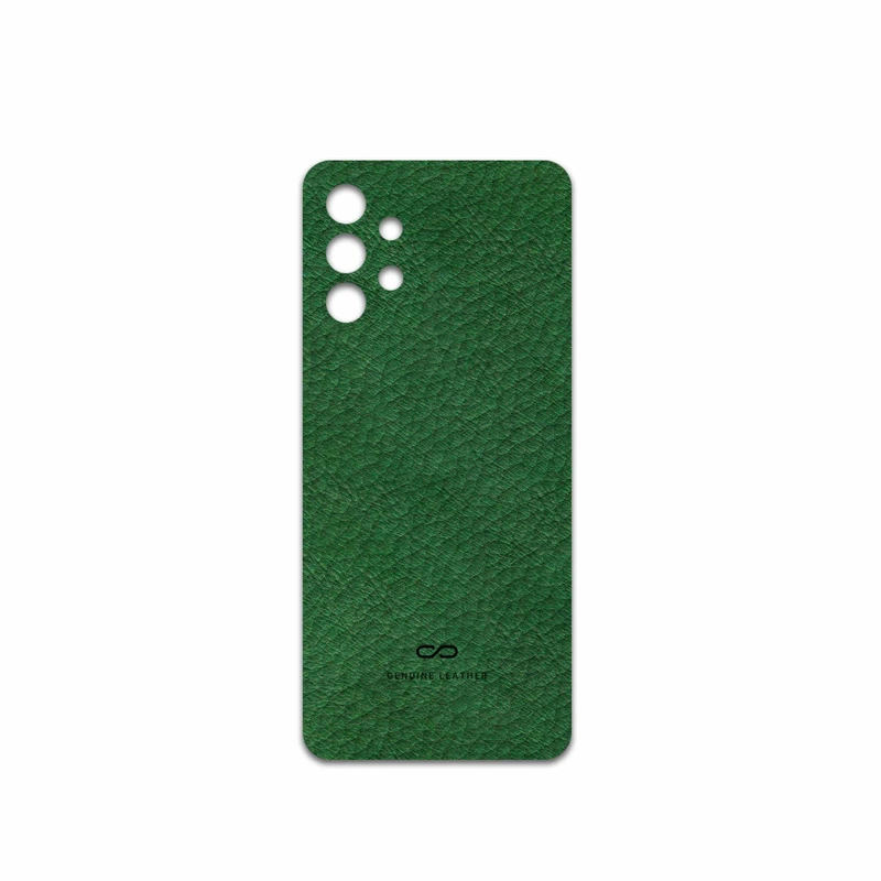 برچسب پوششی ماهوت مدل Green-Leather مناسب برای گوشی موبایل سامسونگ Galaxy A32 4G