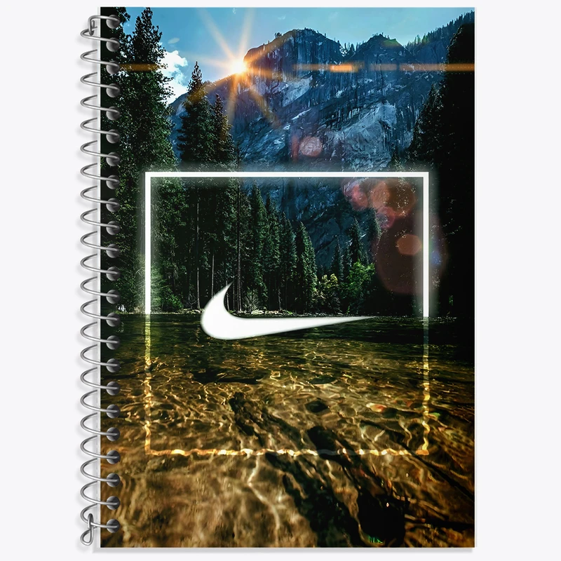 دفتر زبان 50 برگ خندالو مدل دو خط طرح نایک (Nike) کد F7024