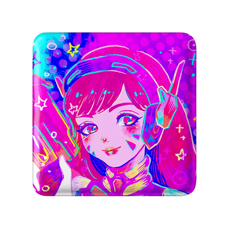 پیکسل خندالو طرح بازی اورواچ (Overwatch) مدل مربعی کد 31645