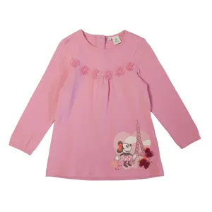 پیراهن آستین بلند یقه گرد دخترانه مدل 4846