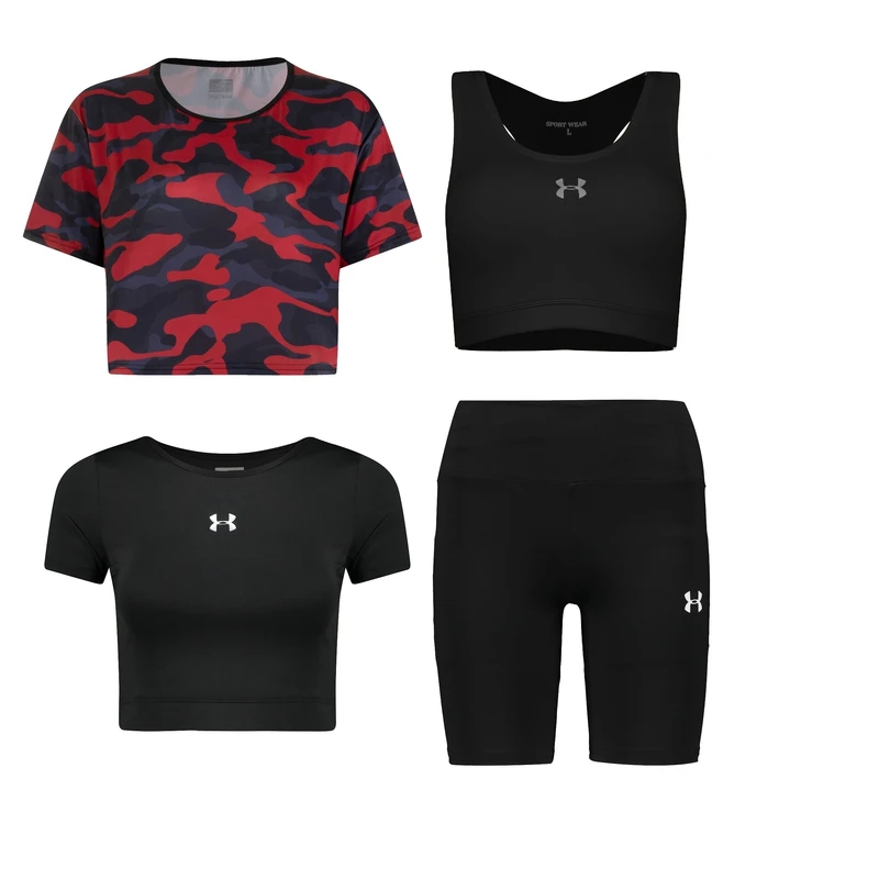 ست چهار تکه لباس ورزشی زنانه مدل 1801-69-66-56