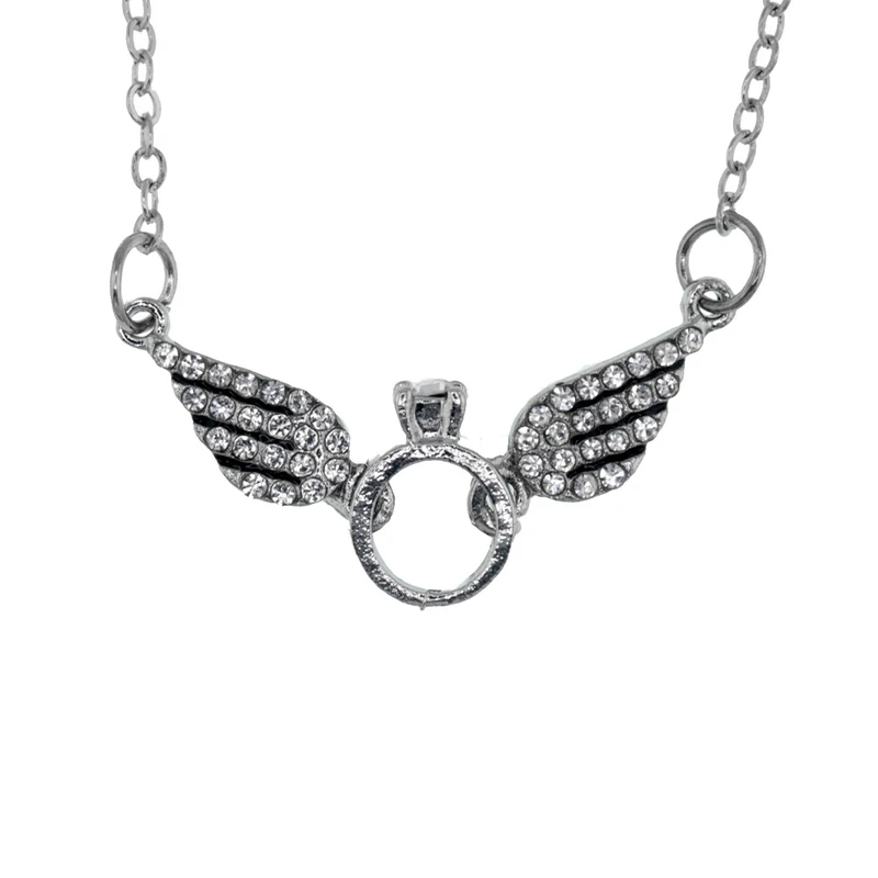 گردنبند زنانه برانت طرح انگشتر بالدار