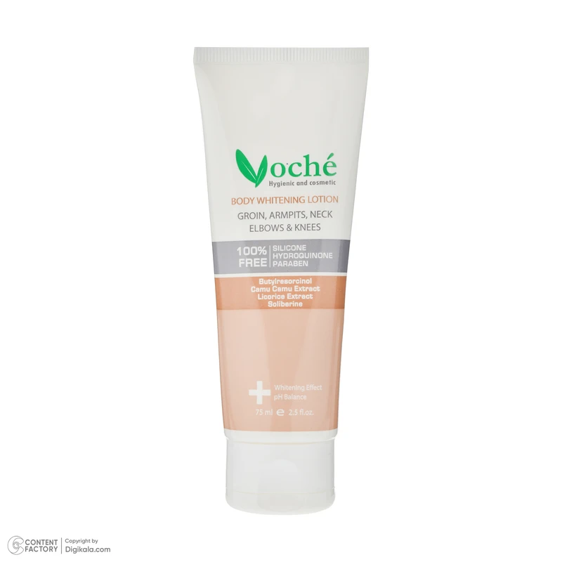 عکس شماره 2 : امولسیون روشن کننده بدن وچه مدل vo-01 مناسب انواع پوست حجم 75 میلی-لیتر