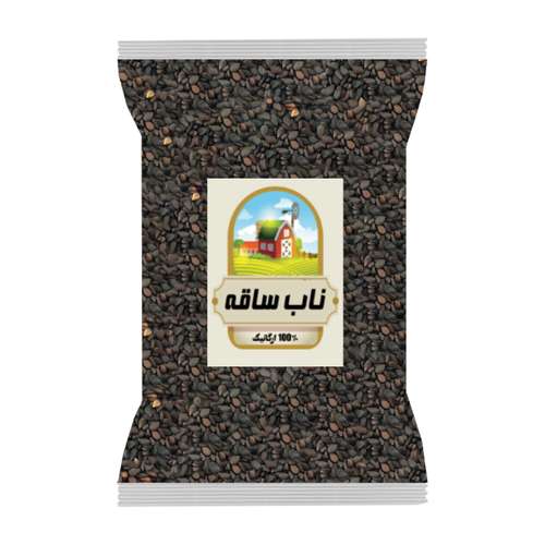 کنجد سیاه درجه یک ناب ساقه - 500 گرم 