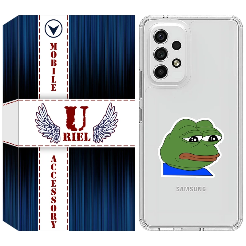 کاور یوریل مدل Clear کد 86 طرح قورباغه غمگین مناسب برای گوشی موبایل سامسونگ Galaxy A23 4G