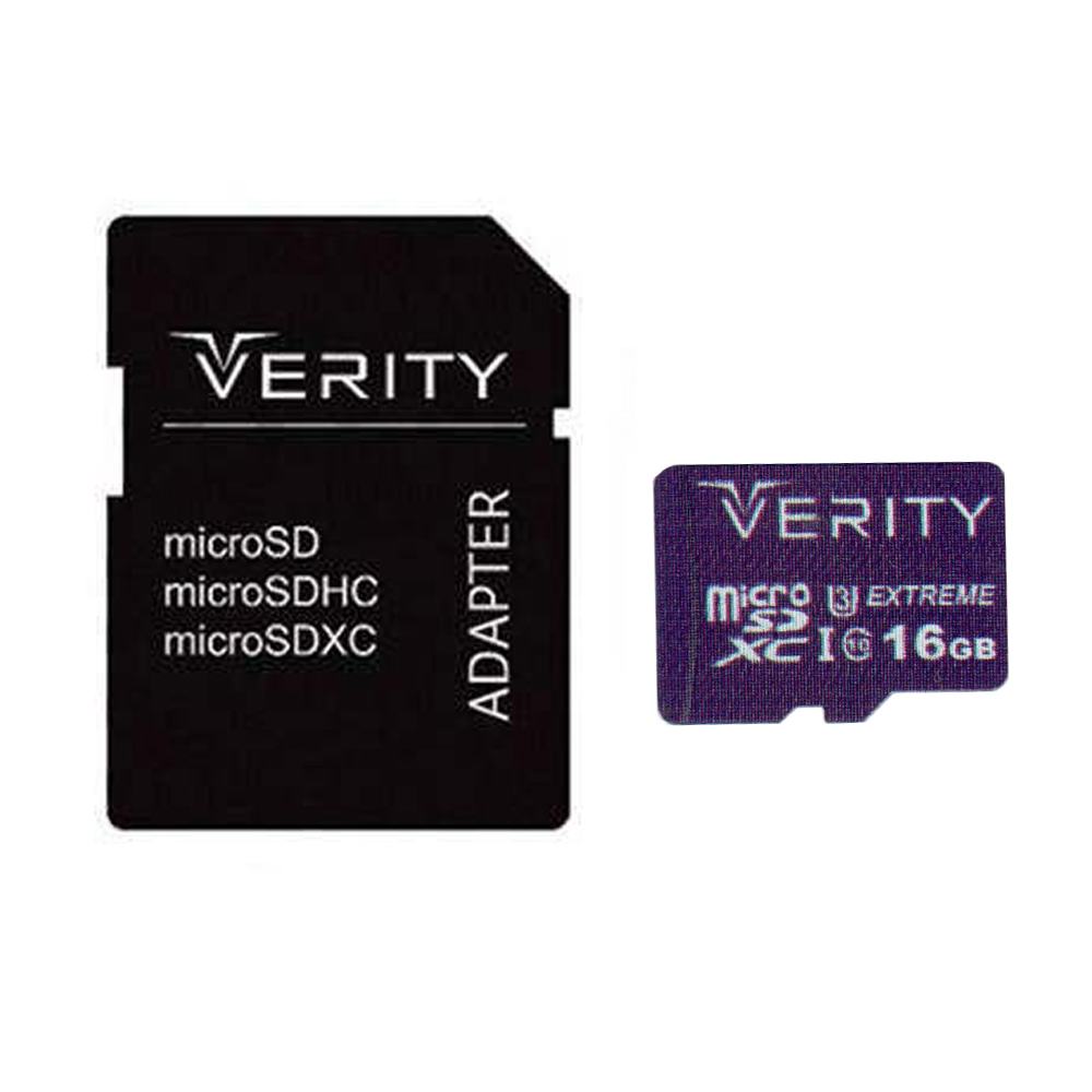  کارت حافظه microSDXC وریتی مدل 4K کلاس 10 استاندارد UHS-I U3 سرعت 80MBps ظرفیت 16 گیگابایت به همراه آداپتور SD