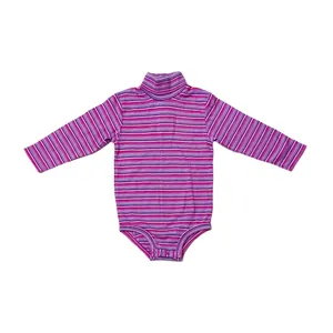 بادی آستین بلند نوزادی مدل راه راه کد 0282