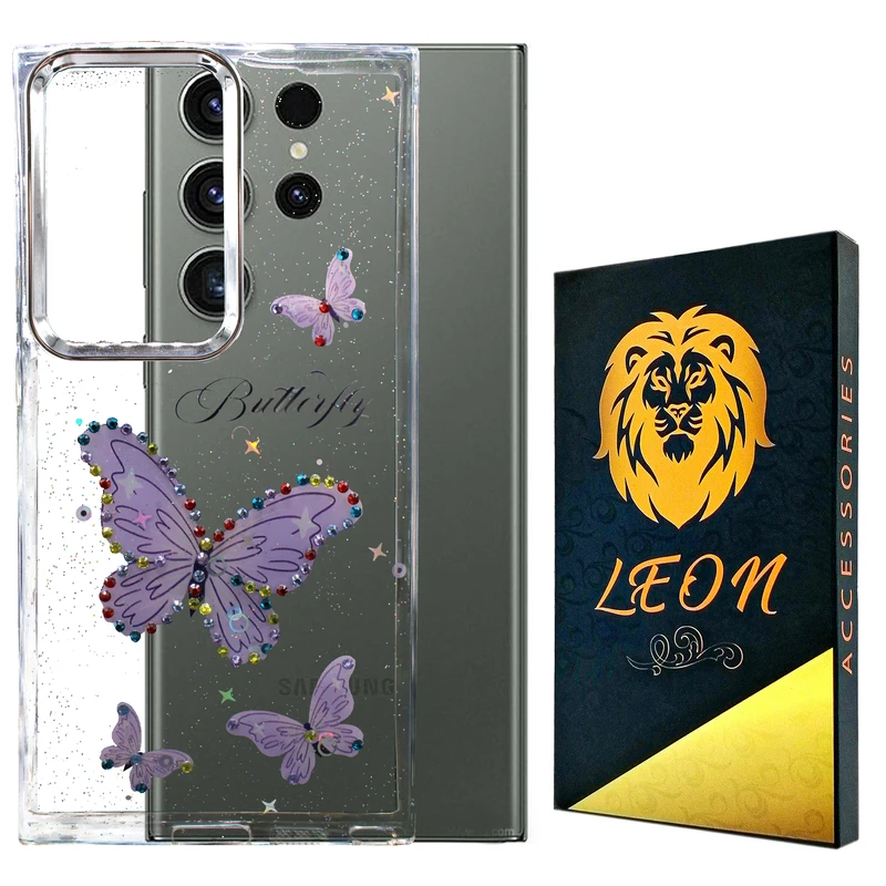 کاور لئون مدل Butterfly مناسب برای گوشی موبایل سامسونگ Galaxy S24 Ultra
