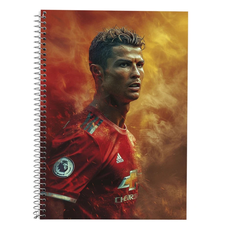 دفتر زبان 50 برگ مدوپد مدل دو خط طرح رونالدو ronaldo کد DF13478