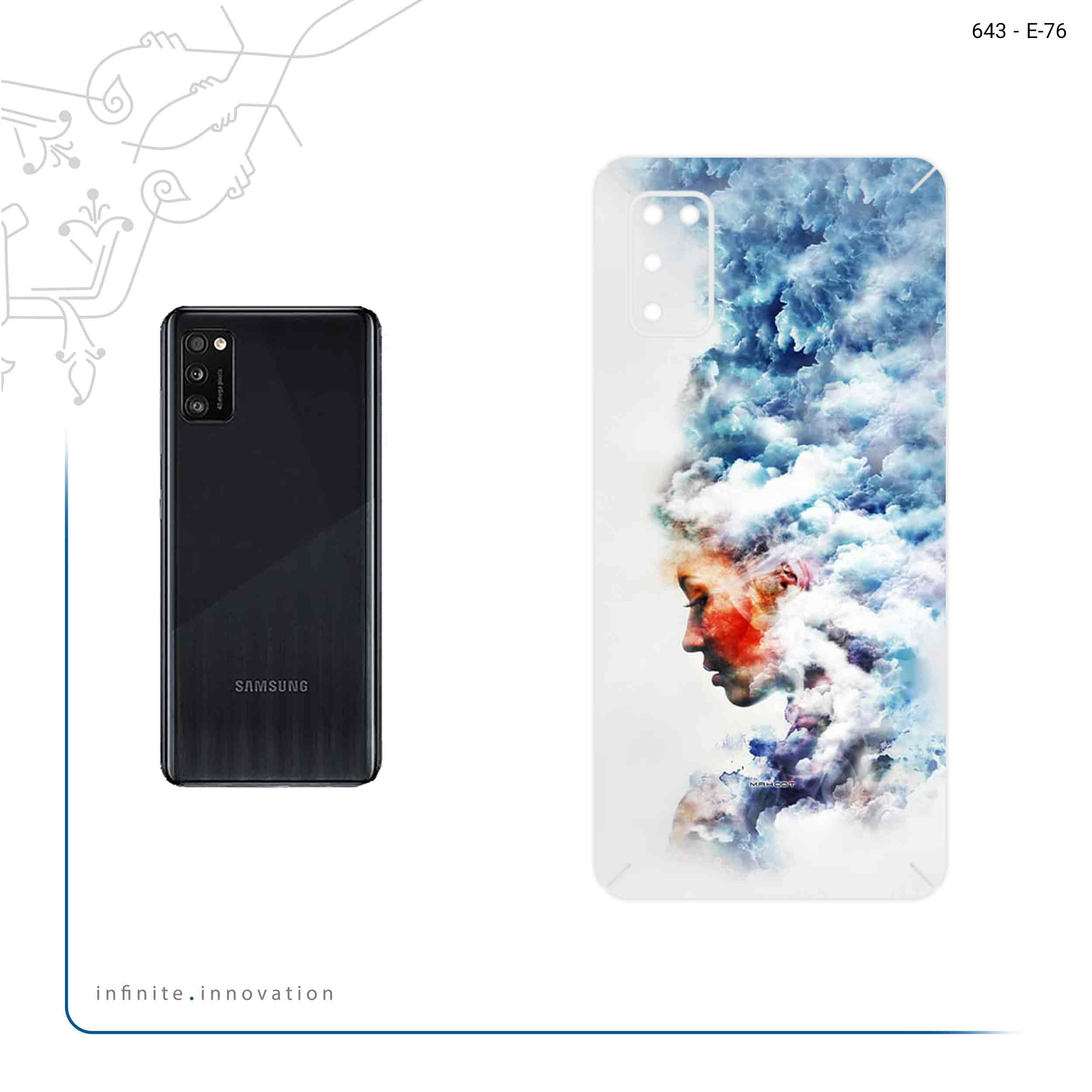 برچسب پوششی ماهوت مدل Women and the Cloud Digital Art مناسب برای گوشی موبایل سامسونگ Galaxy A41