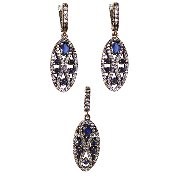 نیم ست نقره زنانه کد 66551