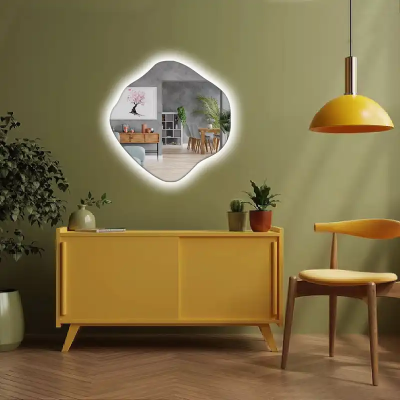 آینه تجسم طرح دفرمه بک لایت مدل رها