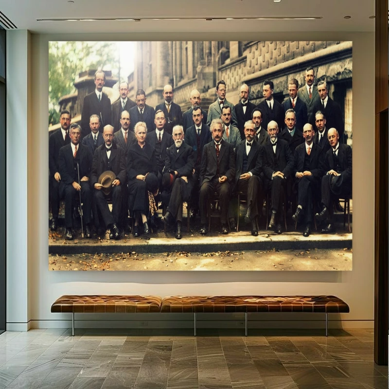 پوستر طرح مخمل سنگین ترین عکس دانشمندان جهان کد BK22885