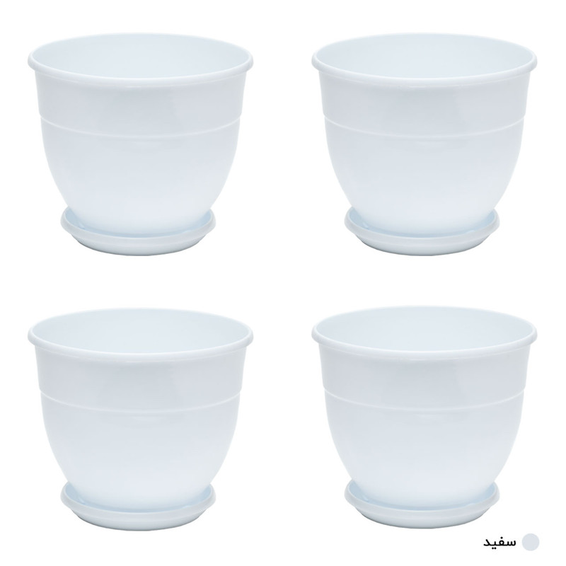 گلدان گل آذین مدل پلاستیکی کد 164 مجموعه 4 عددی گلدان گل آذین مدل پلاستیکی کد 164 مجموعه 4 عددی