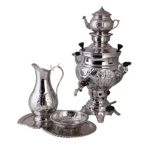 سرویس سماور گازی 5 پارچه کد 665 ظرفیت 6 لیتر