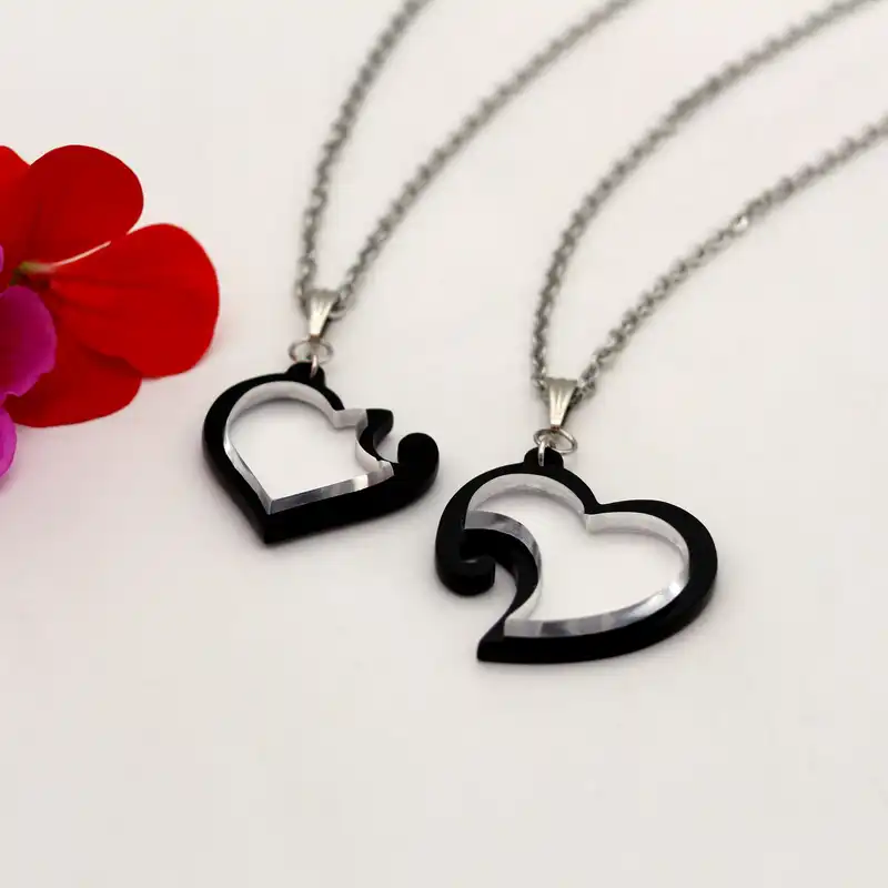 گردنبند مدل عشق و دوستی کد NL7071 مجموعه 2 عددی