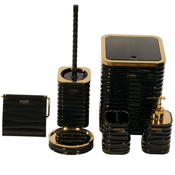 ست سرویس بهداشتی 6 پارچه آنکسیا مدل کرلی کد 111