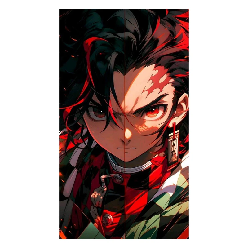 استیکر لپ تاپ و موبایل مدل انیمه طرح شیطان کش کامادو تانجیرو demon slayer kamado tanjiro کد 290