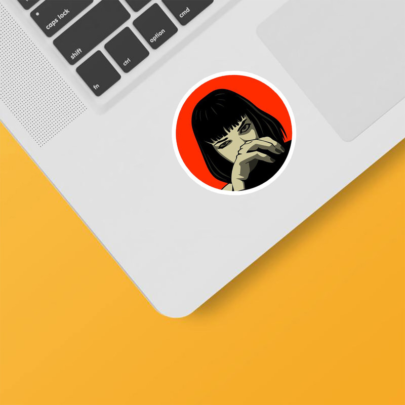 استیکر لپ تاپ و موبایل بووم طرح دختر مدل RB کد BM97