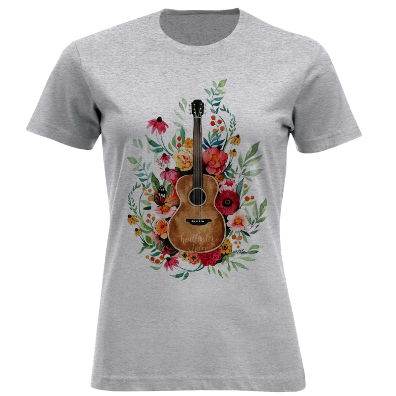 تی شرت آستین کوتاه زنانه مدل گیتار F757