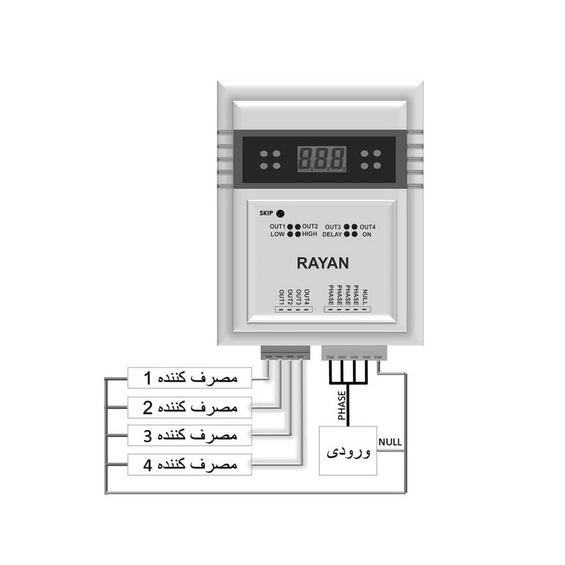 محافظ ولتاژ رایان مدل 4X16A_14080W