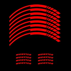 برچسب رینگ موتور سیکلت کد 10 مجموعه 16 عددی