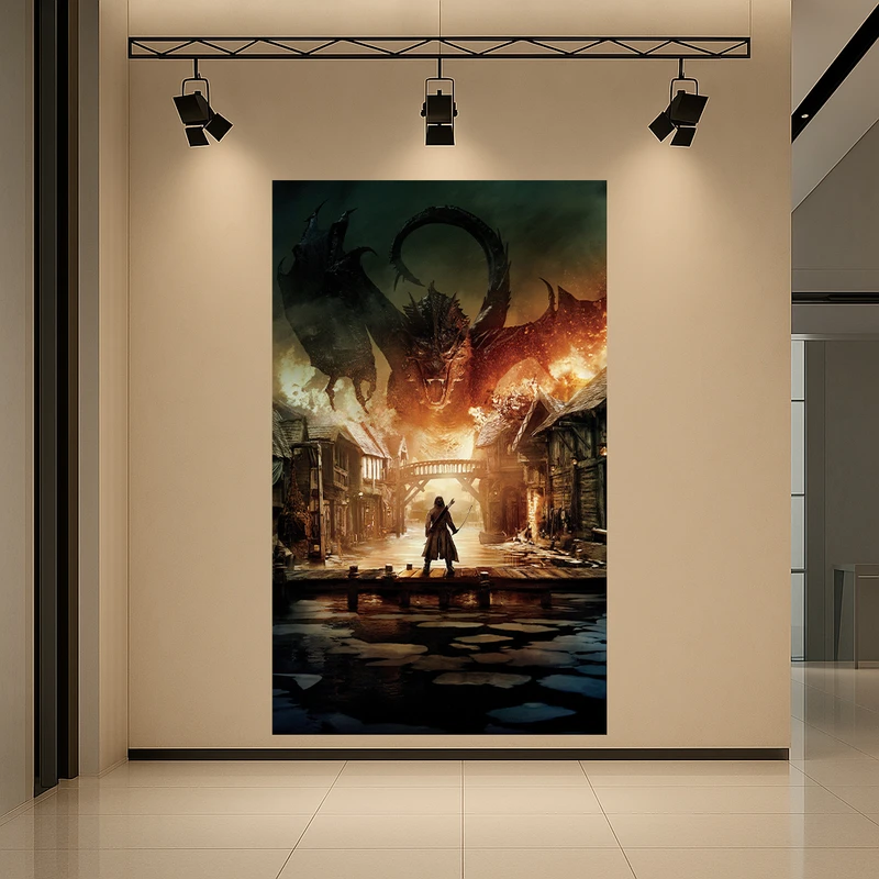 تابلو بوم طرح مخمل هابیت مدل اژدها کد AR3060612