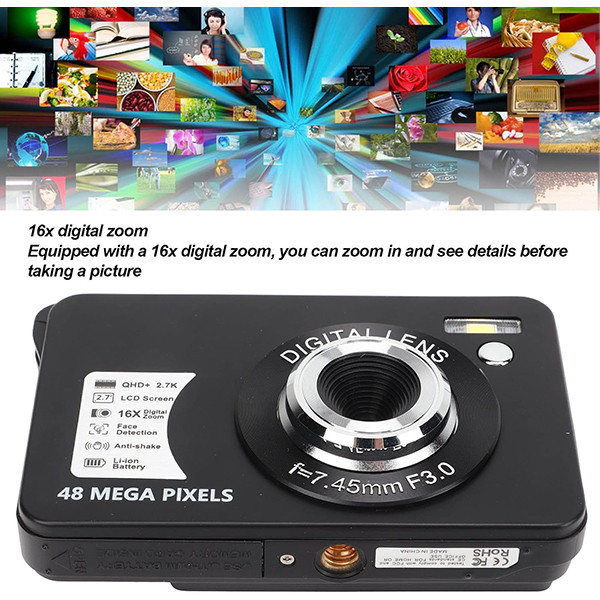 دوربین دیجیتال مدل FHD 2.7K 48MP 16X