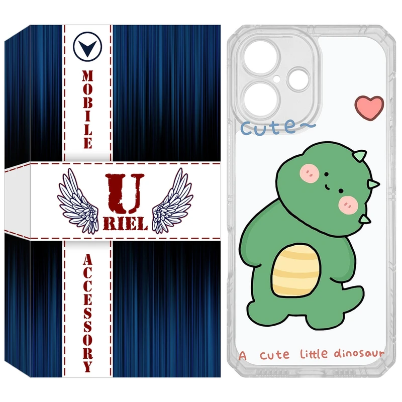 کاور یوریل مدل Clear کد 3 طرح دایناسور مناسب برای گوشی موبایل اپل iPhone 16