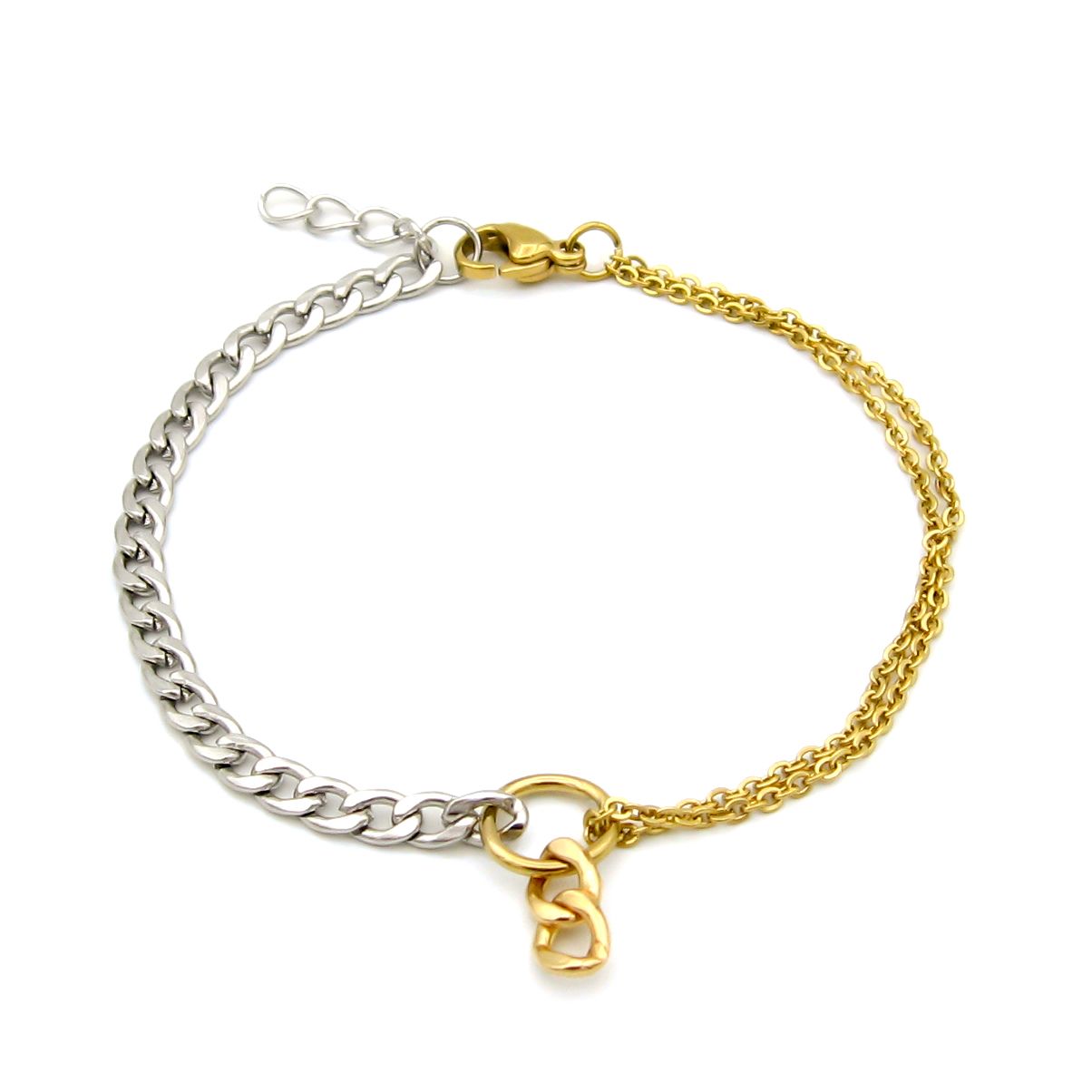 دستبند طلا 18 عیار زنانه مانچو مدل bfg237 -  - 1