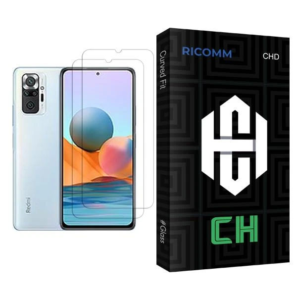 محافظ صفحه نمایش ریکام مدل CH Glass MIX002 مناسب برای گوشی موبایل شیائومی Redmi Note 10 Pro بسته دو عددی