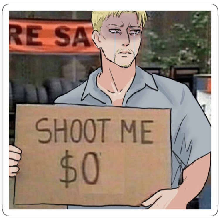 استیکر مدل ATTACK ON TITAN || Reiner Braun meme