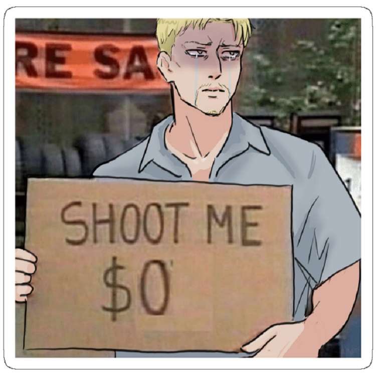 استیکر مدل ATTACK ON TITAN || Reiner Braun meme
