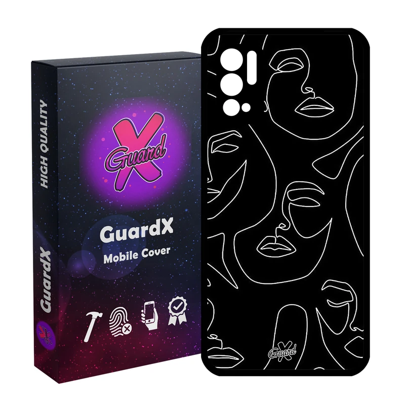 کاور گارد ایکس طرح Girl مدل Glass10392 مناسب برای گوشی موبایل شیائومی Redmi Note 10 5G / Poco M3 Pro