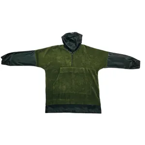 هودی زنانه مدل مخمل کبریتی 10333-5 رنگ یشمی