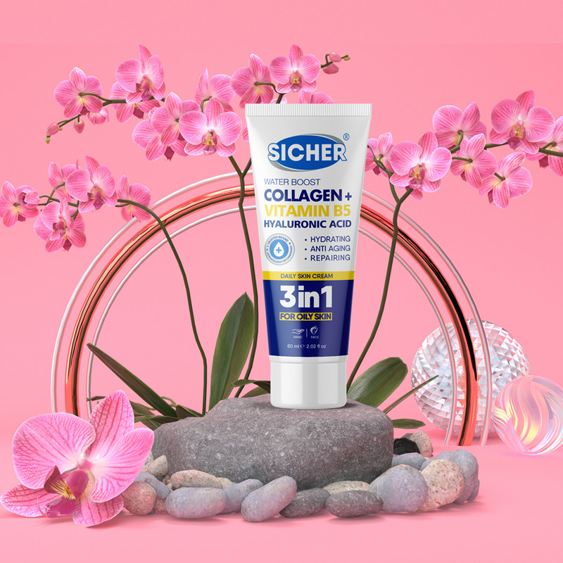 کرم آبرسان سیچر سری 3IN1 مدل VITAMIN B5 حجم 60 میلی لیتر