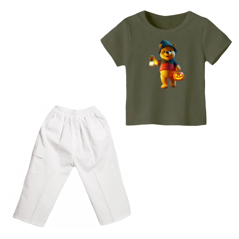 ست تی شرت و شلوارک پسرانه مدل پو کد 59