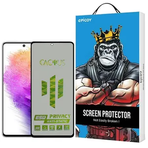 Glass Screen Protector Epicoy Cactus-ESD-Privacy For Samsung Galaxy A73 5G/A72 4G/5G /M54 /M53 5G/M52/ M5/A71/A81/A91/M62/F62/S10 Lite/Note 10 Lite