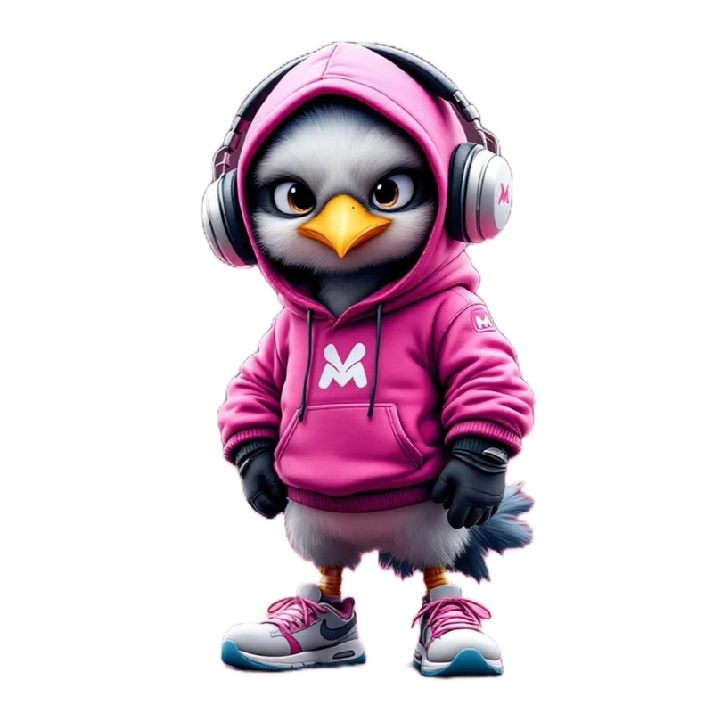 استیکر پارچه و لباس پاد آفرین مدل کارتونی جوجه ‌مینیمال کد 2275