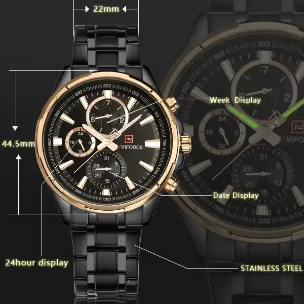 ساعت مچی عقربه‌ای مردانه نیوی فورس مدل NF9089