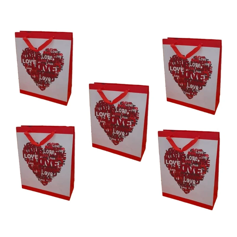 پاکت هدیه مدل قلب کد 154 بسته 5 عددی