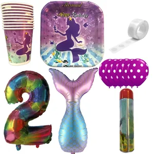 مجموعه 30 عددی تم تولد مستر تم طرح پری دریایی کد 2