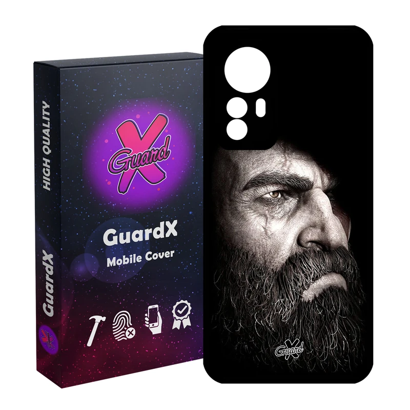 کاور گارد ایکس طرح God of War مدل Glass10100 مناسب برای گوشی موبایل شیائومی Mi 12/Mi 12X/Mi 12S