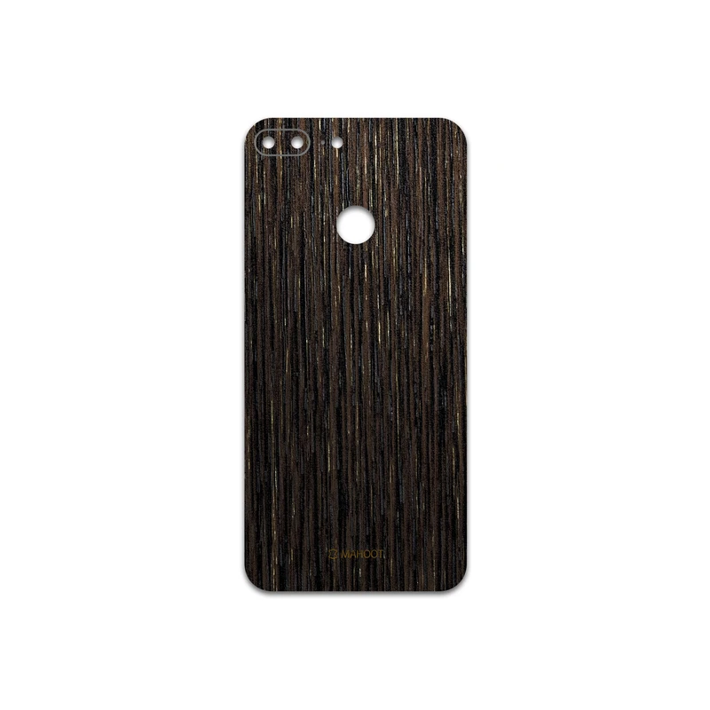 برچسب پوششی ماهوت مدل Dark-Gold-Stripes-Wood مناسب برای گوشی موبایل آنر 9 Lite